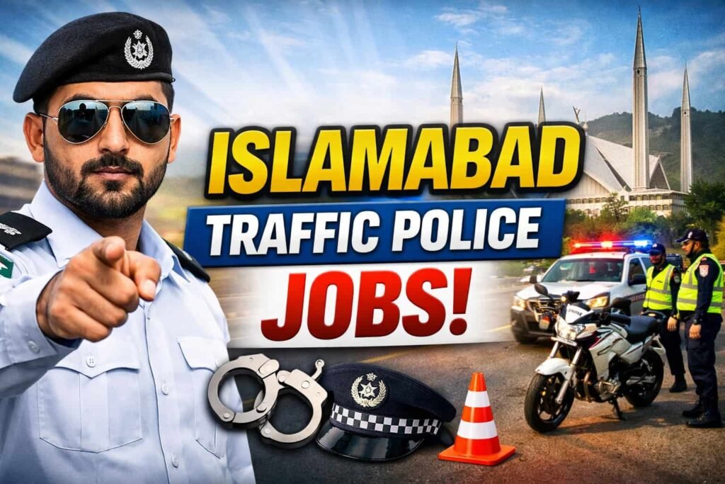 Islamabad Traffic Police Jobs 2026 announced for multiple posts. Check eligibility criteria, salary package, physical requirements, and the official process to apply online for government traffic police jobs in Islamabad. Secure your application before the deadline.
